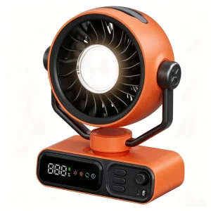 New Arrival 20000mAh Portable Desktop Fan Remote Auto Swing Power Bank Night Light Timing Function Outdoor Camping Car Hotel