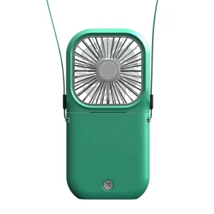 New Arrival 3000mah Rechargeable Neck Wearable Fan Portable USB Neck Fan Mini Hand Hands Free Necklace Fan