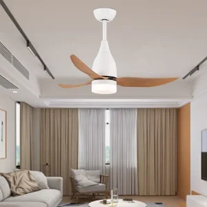 New Arrival 42 Inch 46 Inch 52 Inch CB Certification Decorative ABS 3 Blades Smart App Control Led Ceiling Fan With Light