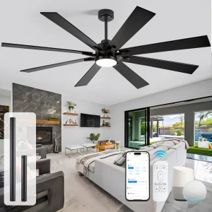 New Arrival 72 Inch Large Outdoor Fan 5CCT LED Smart Tuya App Remote Control Ceiling Fan
