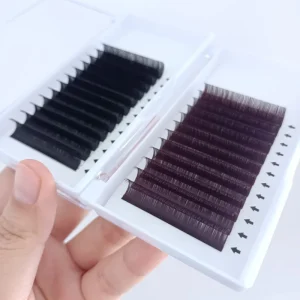 New Arrival Custom Brown Easy Fan Lash Extensions 0.03 0.05 Brown Lashes Brown Color Lash Extensions