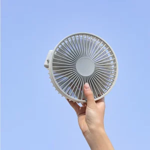New Arrival Custom LOGO USB Rechargeable Wearable Pocket Fan Portable Mini Handheld Fan Foldable Plastic Box Low Noise