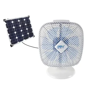 New Arrival DC5V Smart WiFi Digital Control Portable Battery Rechargeable Table Fan with Solar Charging
