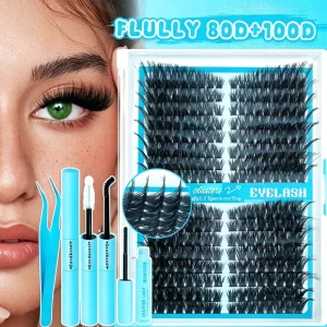 New Arrival DIY Cluster Lashes Individual Lash Extension Mixed Length Super Fine Band Soft Synthetic Hair Pack