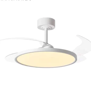 New Arrival Modern ABS Decorative Indoor Home BL Motor Retractable Ceiling Fan Led Light with Remote Control
