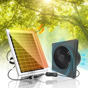 New Arrival OEM ODM Waterproof Brushless Solar Powered Axial Flow Exhaust Extractor Fan with 6W Solar Panel for Kitchen Roof