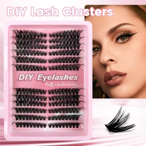 New Arrival PRO Curly DIY Segment False Eyelashes 216 Clusters 12 Rows Individual Cluster Lashes 30 Pairs 100 Pairs