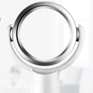New Arrival Portable Bladeless Desk Fan Air Cooling Fan 360 Degree Rotation Remote Control Low Noise Natural Soft Wind Tabletop
