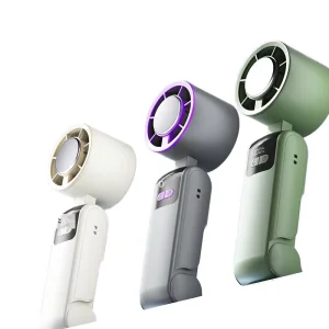 New Arrival Portable Foldable USB Rechargeable Sports Electric Mini Cool Fan Digital Display Handheld Hand Fan Battery
