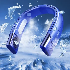 New Arrival Portable Wearable Cooling Neck Fan 3000mah Battery Powered Hand Free Bladeless Design Car Outdoor Use Plastic