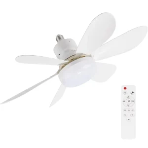 New Arrival Rechargeable LED Ceiling Fan Lights with Timing Remote Control for Bedroom