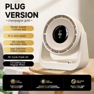 New Arrival Wall Hanging Tabletop Display LED 100 Gears Adjustable Small Table Fan Strong Wind USB Desk Fan for Office Home