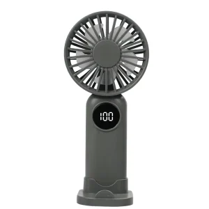 New Arrivals 5 Speed Levels High-Speed Ice Cooling Fan 500 Mah Portable Digital Display Fan Rechargeable Mini Handheld Fan
