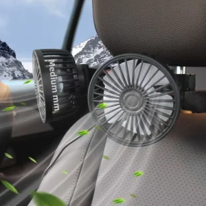 New Car Fan 12V 24V Rear Seat ABS Electric Fan Model F4207 Multi Function Adjustable High Wind Power Dual Head Seat Back Fan