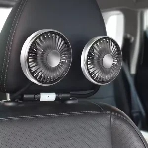 New Car Ventilation Fan USB Mini Fan With Two Heads for Car Back Seat Car Accessories