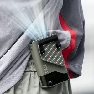 New Clip Waist Hanging Portable Fan 4000mAh High Speed Waist Fan Small Outdoor Construction Site Cooling Fan with 5 Wind Speeds
