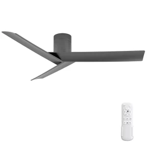 New Design 55 in Waterproof Flush Mount Ceiling Fan No Light 3 Blade ABS Outdoor Damp Rated Industrial Fan for Covered Patio