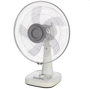 New Design Electric 5 Blades 12 Inch Air Cooling Foldable Plastic Mechanical Control Hotel Use Table Fan with Timer and 3 Speed