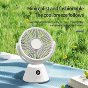New Design Humidify Foldable Wearable Personal Fan Table & Ceiling Use Lightweight Super Quiet Dual use Household Car Hotel