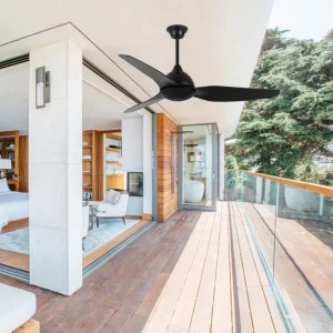 New Design Outdoor Balcony Waterproof Ip44 Electric Energy Saving Modern Remote Control Ceiling Fan