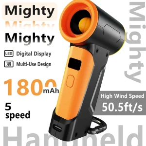 New Design Portable Handheld Fan 1800mAh Desktop Small Blower Cooling Fan 35000RPM High Speed Jet Fan for Outdoor Hiking
