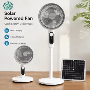 New Design Smart Solar Standing Fan Telescopic Retractable for Solar Energy System