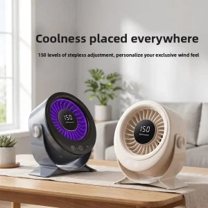 New Desktop Circulation Fan Brushless Motor 6 Speed Stepless Adjustment Low Noise Household Fan Shake Head Timer Compact