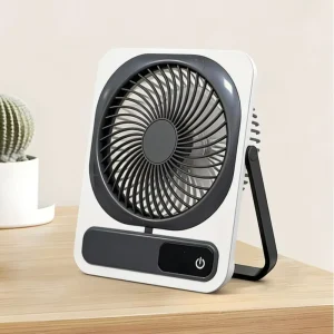 New Desktop Fan Cross border Large Wind Portable Ultra thin Dormitory Office Built in Battery Brushless Motor 3 Speeds Factory