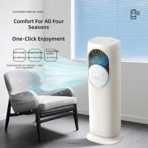 New Dual Mode Cool and Warm AC Air Cooler Household Evaporative Cooler Remote Control Oscillation Timer 3 Speed Fan Compact