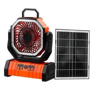 New F6U Rechargeable 20000mAh Power Bank Portable Fan with 4-Speed Remote Control Ultra-Quiet LED Lighting for Household Car Use