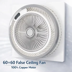 New False Ceiling Fan with Remote Control & Timer Flush Mount Ceiling Fan with Illumination Light Indoor Ceiling Fan