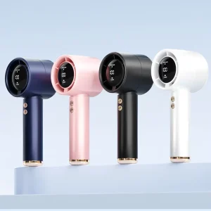 New Handheld Portable Small Fan Bladeless Design Battery Car Compatible Digital Display 100 Speed Household Outdoor RV