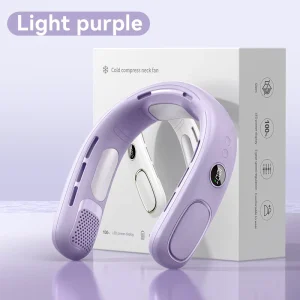 New Hanging Neck Fan Rechargeable with ICE Cooling Wearable Sports Fan Hands Free Air Conditioner Portable Mini Personal Fan