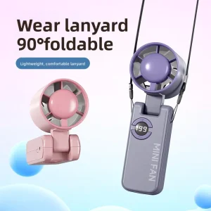New High Speed High Performance USB Charged Digital Display Portable Outdoor Mini Brushless Motor 199 Speed Handheld Fan