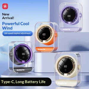 New High-end Transparent Home Desktop Air Circulation Fan USB Smart Timing Outdoor Camping Mini Fan