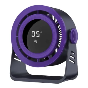 New High speed Bladeless Circulation Fan USB Charging Smart Touch Screen Office Dual Use Wall mounted Tabletop 5 Speed