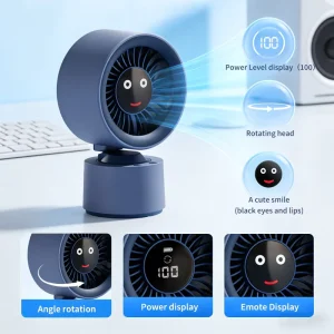 New Home Mini Electric Fan Brushless Motor Jet Turbo Usb Rechargeable Desktop Gift Fan Small Personal Portable Desk Table Fan