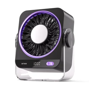 New Ice Cooling Table Fan with Digital Mini Desk Fan 199 Speeds Quiet Small Desktop Office Air Cooling Fan