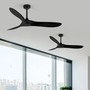 New Industrial LED Metal Ceiling Fan Light for Living Room High Airflow 6-Speed Remote Control