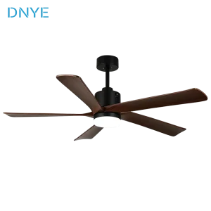 New Industrial Straight Blade LED Ceiling Fan Light with Remote Control, 6-speed Wind Speed, Living Room Fan Light