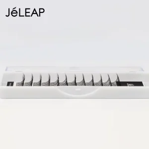 New Lash Natural Looking Russian Lashes Vendor 3D Hybrid Flat Eyelash Extensions Short Stem Pre Made Fan Flat Base Eyelashes