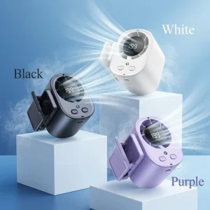 New Mini Water Mist Wearable Fan Waist Clip Portable Battery Powered Outdoor Plastic
