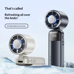 New Model Foldable Handheld Powerful Turbo Portable Mini Summer Fan Wearable USB Rechargeable Cooling Fan