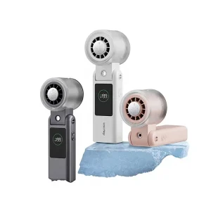New Model Ice Cooling Spray Handheld Fan Foldable Brushless Motor 6000mAh Portable Outdoor Cross Border Ready