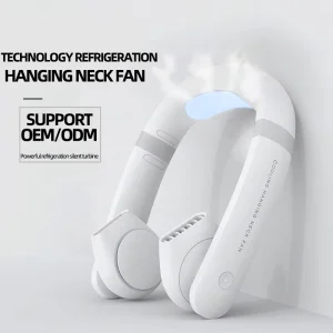 New Neckband Wearable Air Cooling Portable Fans Mini Blameless Usb Rechargeable Lazy Hang Jisulife Neck Fan for Sports