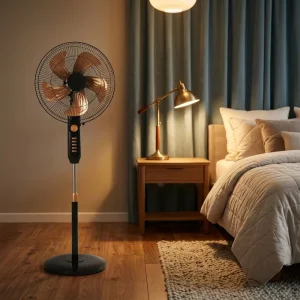 New Plastic Classic Fan Quiet Motor Standing Fan for Home Office Indoor Outdoor Use