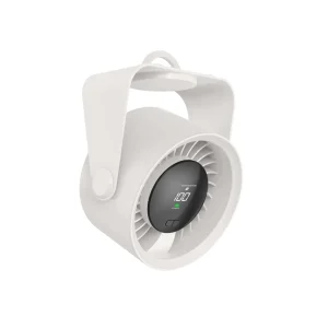 New Portable 3600mAh Rechargeable Car Compatible Multi Use Desk Fan Digital Display Wall Mounted Camping Cooling Desktop