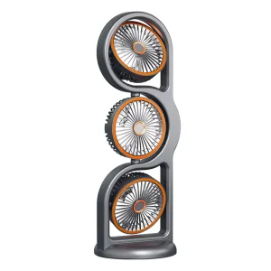 New Portable 5D 360° Airflow Desktop Fan USB Charging Fan Household Multi functional Table Fan with Light Air Cooler Fan