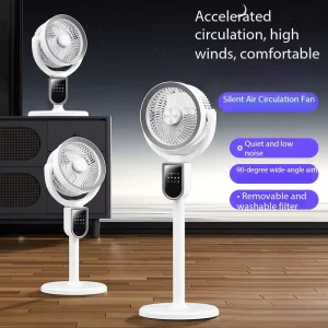 New Portable ABS Material Air Circulation Fan Household Floor Fan Quiet Smart Fan with Remote Control