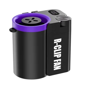 New Portable Hands Free Rechargeable USB Clip On Waist Fan with LED Light 3600mAh Battery for Outdoor Use Air Cooler
